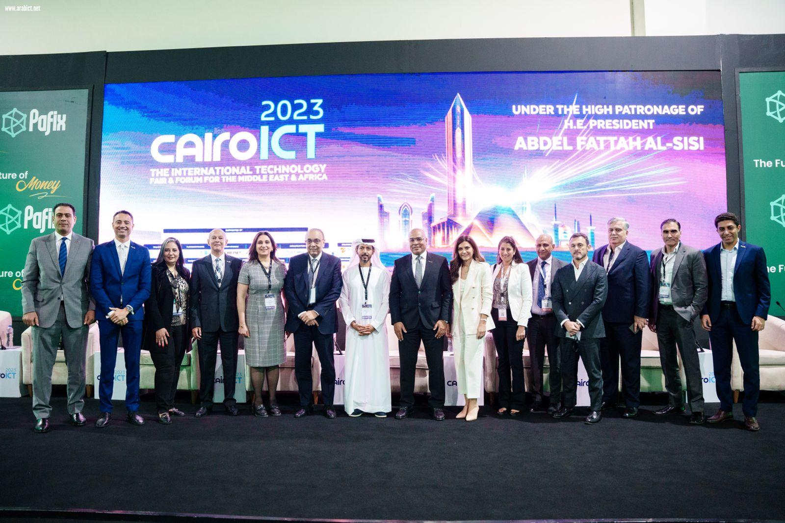 في الجلسة الافتتاحية  للمعرض والمؤتمر الدولي  للتكنولوجيا  للشرق الأوسط وإفريقيا Cairo ICT”23: إشادة بقدرة المعرض على الاستمرار رغم الظروف المحلية والإقليمية والدولية