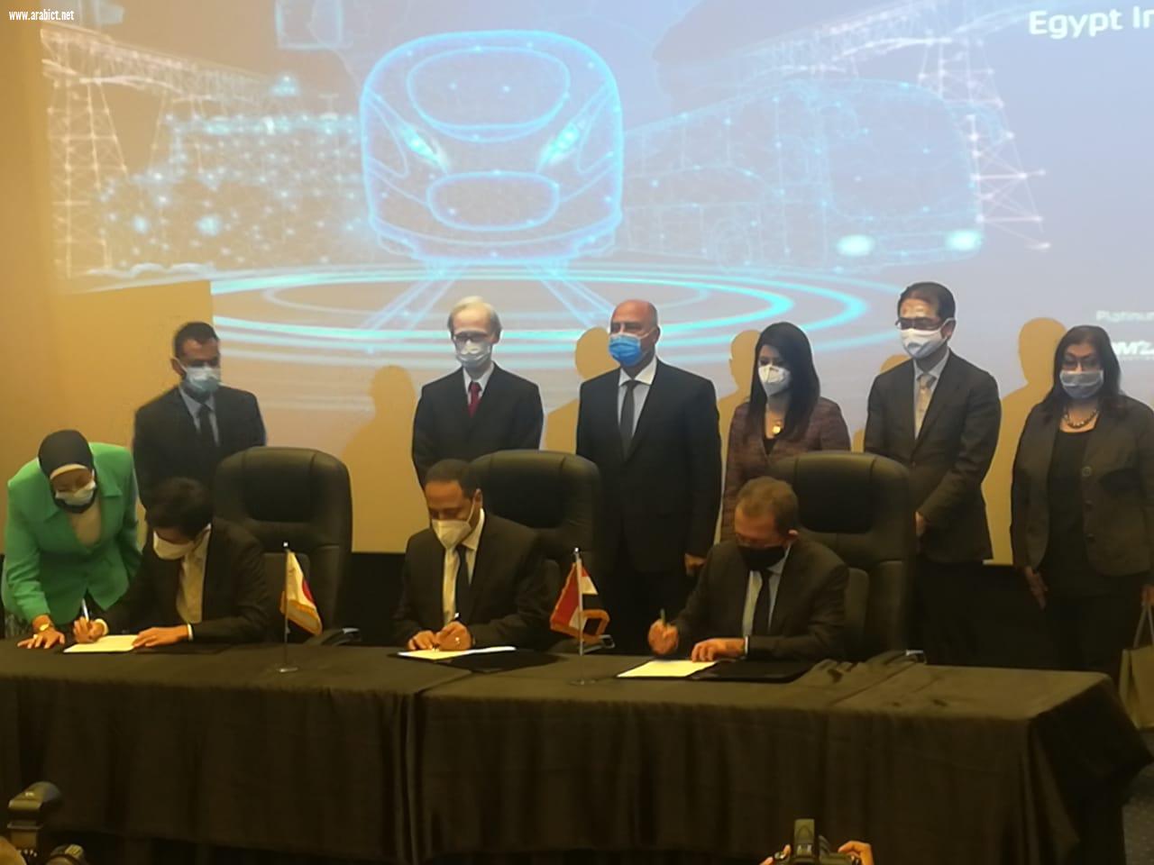 خلال فاعليات مؤتمر النقل الذكي بمعرض Cairo ICT: وزراء النقل والبترول والثروة المعدنية والتعاون الدولي يشهدون توقيع مجموعة من بروتوكولات التعاون بين عدد من التحالفات الدولية
